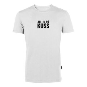 T-shirt - 'ALL-IN PÅ KUSS' – hvid