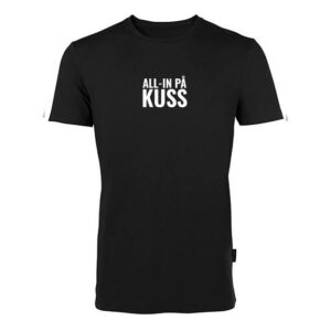 T-shirt - 'ALL-IN PÅ KUSS' – sort